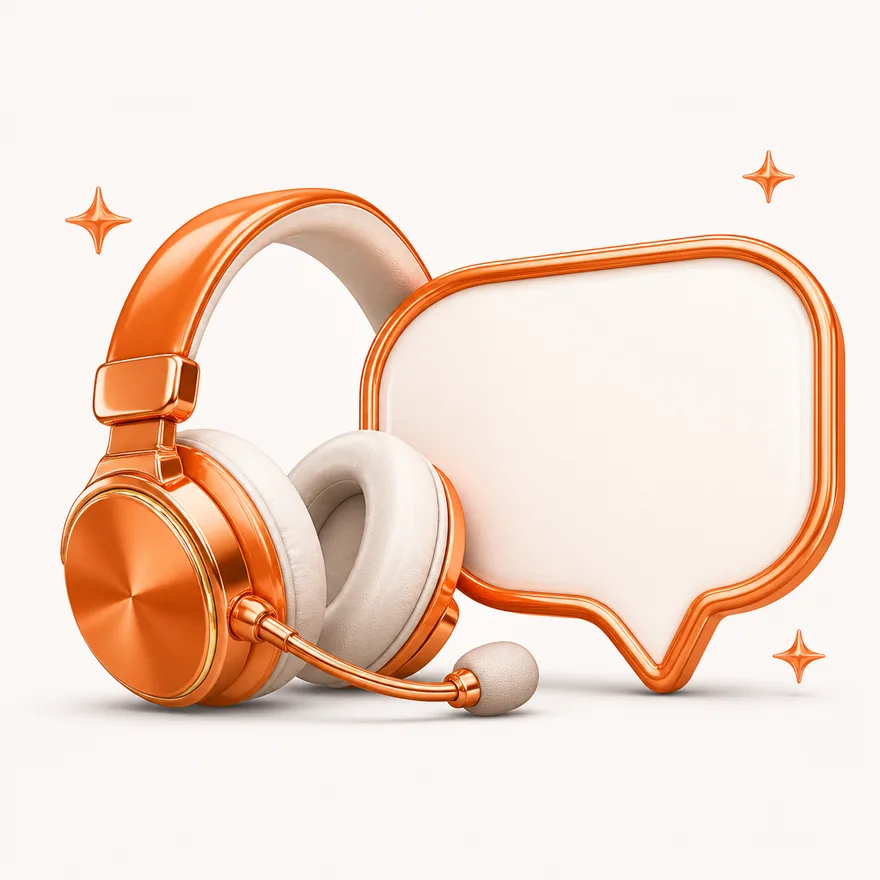 Headset with speech bubble — Hopa