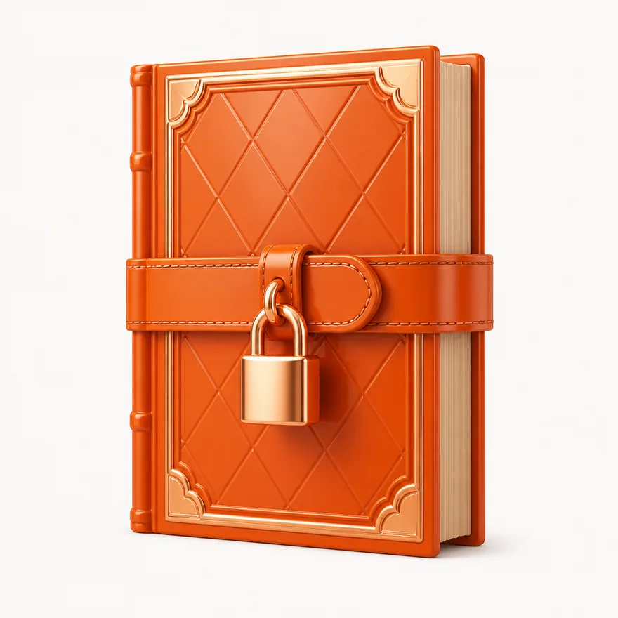 Book with padlock strap — Hopa