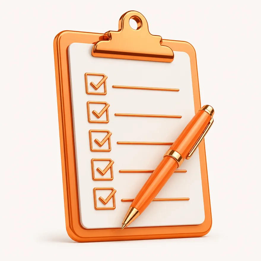 Clipboard checklist — Hopa