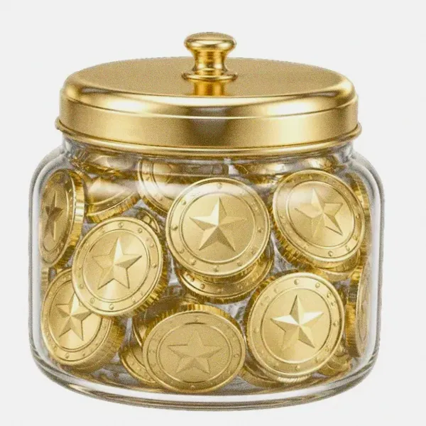 Coin-filled jar — Hopa