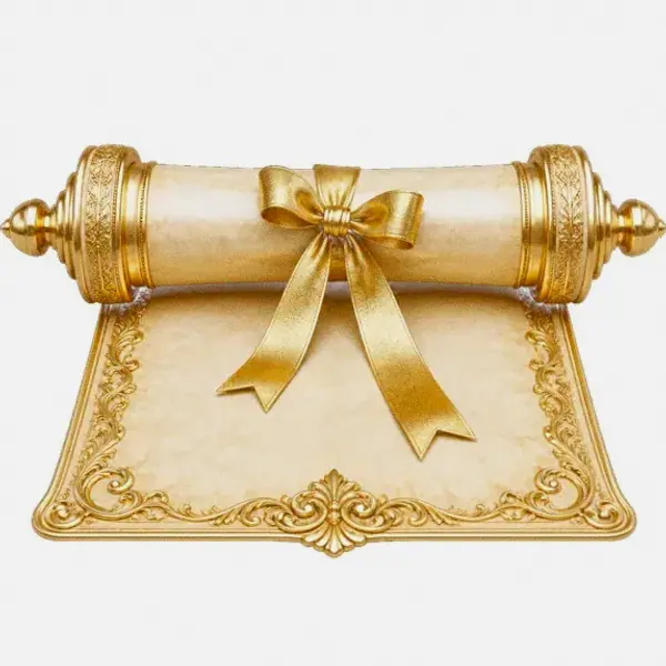 Decorated parchment scroll — Hopa