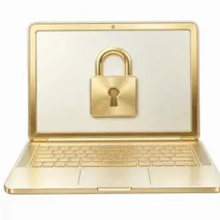 Laptop with padlock — Hopa