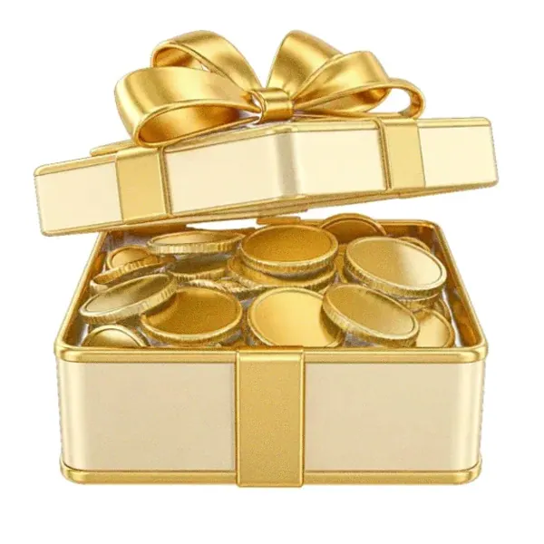 Gift box with coins — Hopa