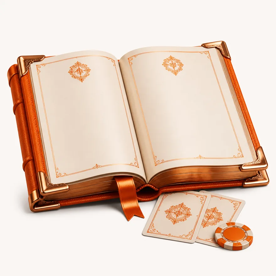 Open rulebook with cards — Hopa
