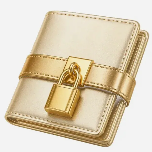 Locked leather wallet — Hopa