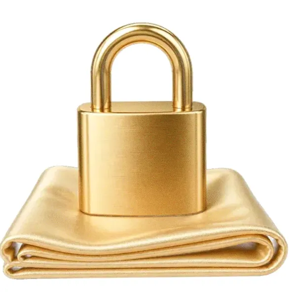 Padlock on folded cloth — Hopa